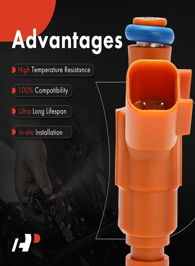 أ-بريميوم مجموعة بخاخات وقود A-Premium ذات 8 فتحات، 6 قطع، متوافقة مع كاديلاك SRX وساب 9-5، موديل 2010 و2011، سعة 2.8 لتر - Image 4
